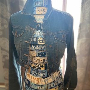 Cropped Jean Lightly Distressed Jean Jacket
